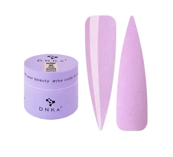 DNKa Builder Gel DNK, 15 ml #0008 Peonies,  Shimmer