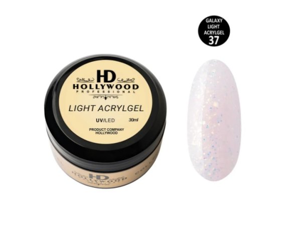 Рідкий акригель Light Acrygel 37 HD Hollywood 30 мл. Рідкий акригель Light Acrygel 37 HD Hollywood 30 мл.