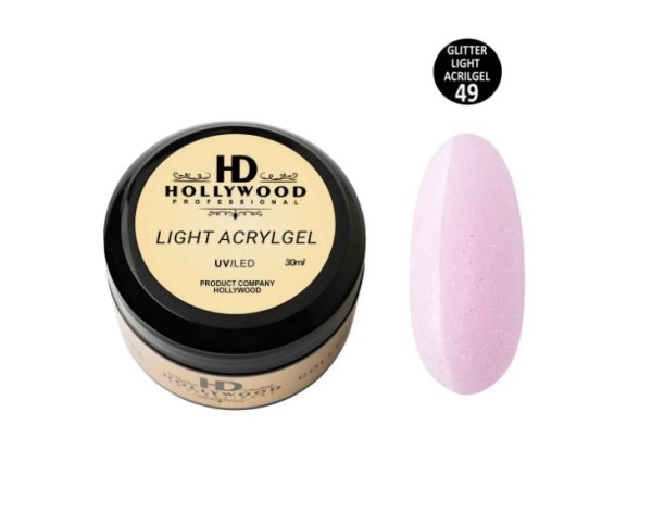 Рідкий акригель Light Acrygel 49 HD Hollywood 30 мл. Рідкий акригель Light Acrygel 49 HD Hollywood 30 мл.