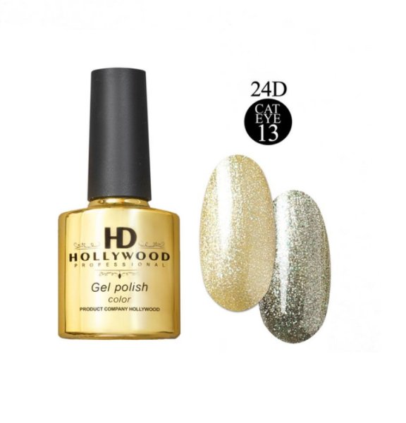 Гель-лак Котяче око №013 Золото HD Hollywood 8 мл. Гель-лак Котяче око №013 Золото HD Hollywood 8 мл.