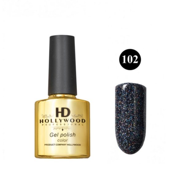 Гель-лак 102 Сірий Шимер Зоряне Небо HD Hollywood 8 ml Гель-лак 102 Сірий Шимер Зоряне Небо HD Hollywood 8 ml