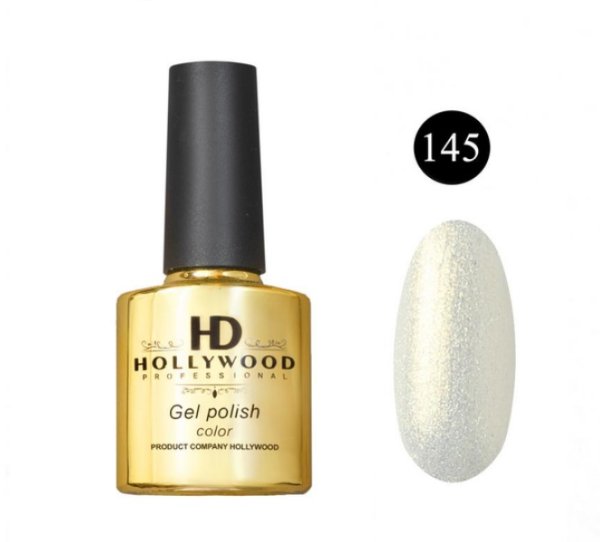 Гель-лак 145 Золотий напівпрозорий HD Hollywood 8 ml