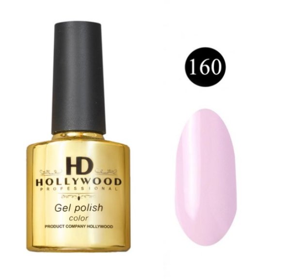 Гель-лак 160 Рожевий Йогурт Щільний HD Hollywood 8 ml