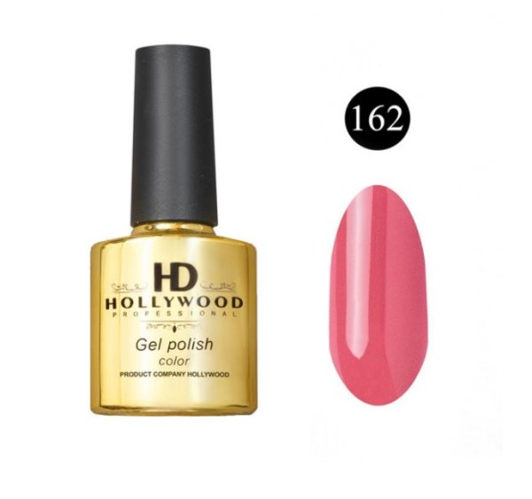 Гель-лак 162 Червоно-рожевий Щільний HD Hollywood 8 ml