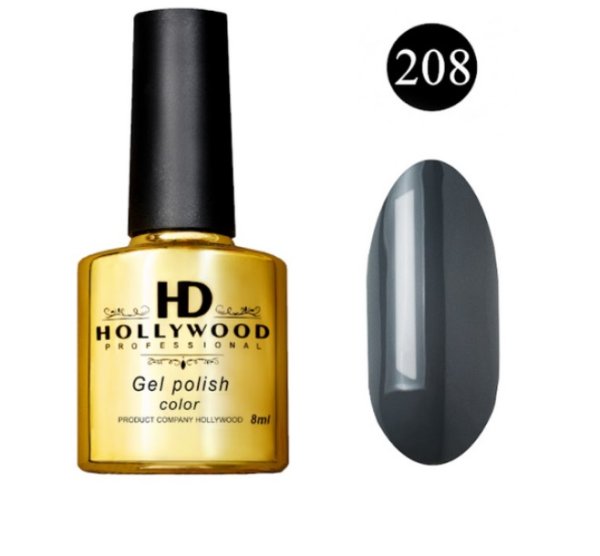 Гель лак HD Hollywood Сірий Щільний 208 8 мл