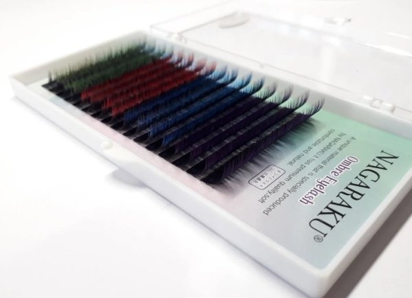 Вії Nagaraku Різнокольорові Ombre D 12мм (0.07)