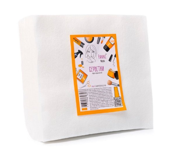 Серветки в пачці Panni Mlada™ 20х30 см (100 шт/пач) зі спанлейсу 40 г/м2 Текстура: сітка