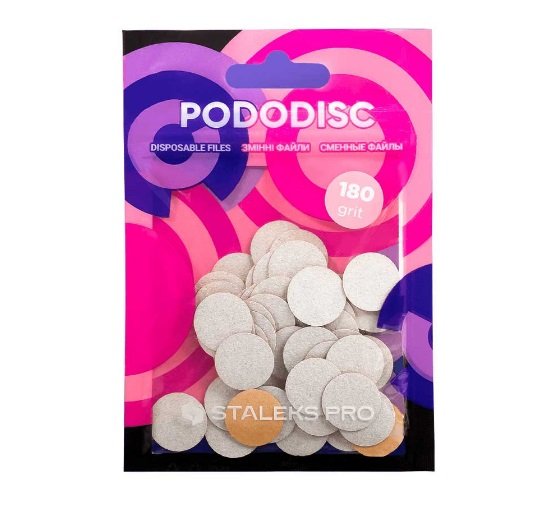 Змінні файли Staleks білі для педикюрного диска 180 грит Pododisc L 50 шт Змінні файли Staleks білі для педикюрного диска 180 грит Pododisc L 50 шт
