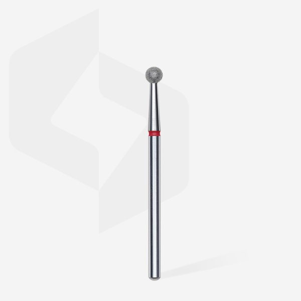 Фреза Staleks діамантова куля червона 3,5 мм