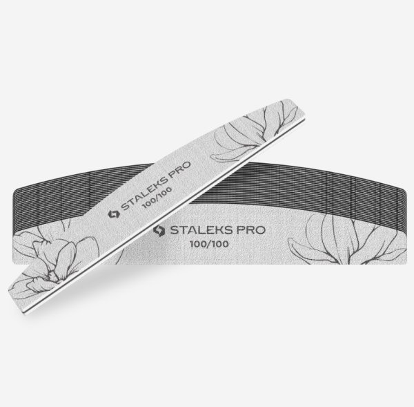 Пилка півмісяць мінеральна для нігтів Staleks Expert 100/100 гріт