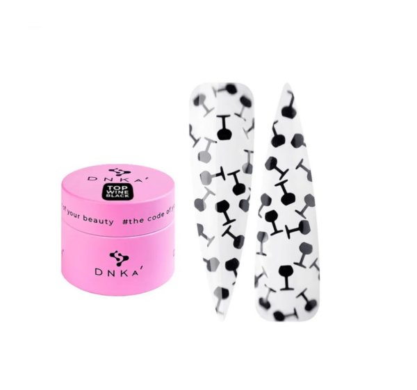 DNKa Nop Wine Black, Топ для гель-лаку без липкого шару, 15 ml Топ для гель-лаку без липкого шару, 15 ml