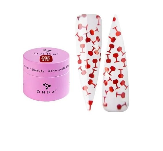 DNKa Nop Wine Red, ,Топ для гель-лаку без липкого шару, 15 ml Топ для гель-лаку без липкого шару, 15 ml