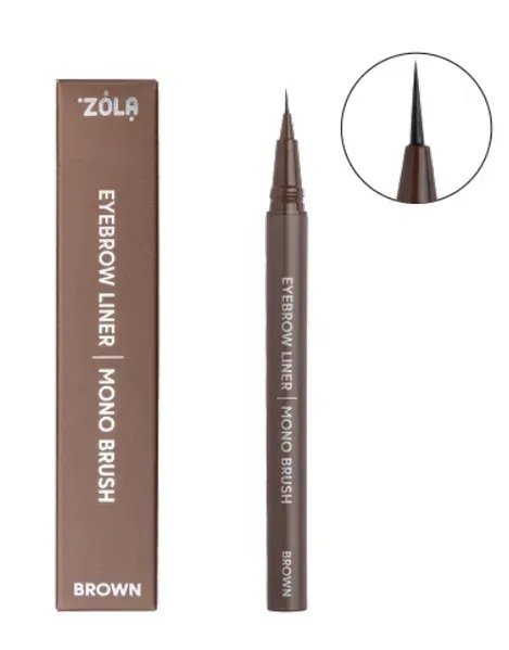 ZOLA Лайнер для брів c моно-пензлем Brown, купити в інтернет магазині Beauty Home онлайн з доставкою