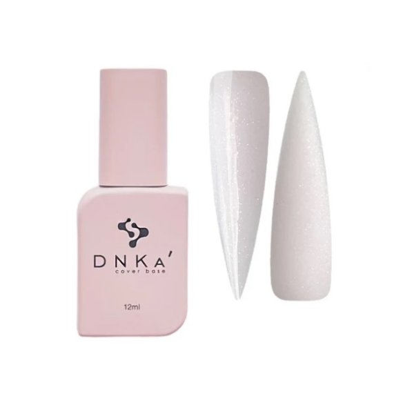 DNKa Cover Base, 12 ml #0042 Sparkling Холодний, молочно-рожевий з блискітками опал DNKa Cover Base