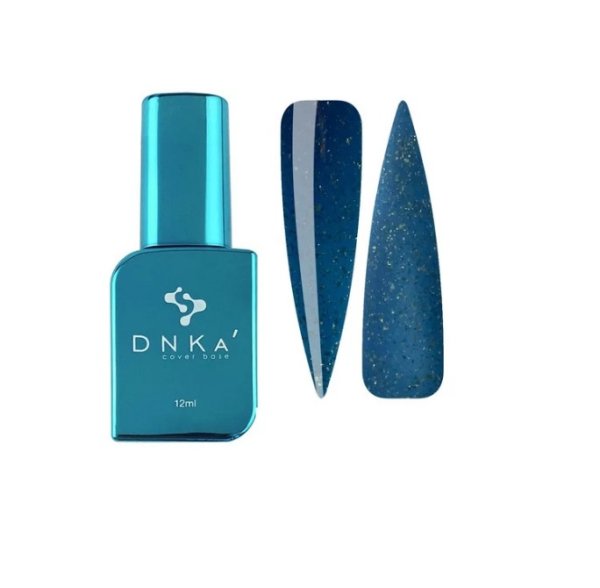 DNKa Cover Base, 12 ml #0064 Aquamarine Аквамарин синьо-зелений з золтою поталлю DNKa Cover Base