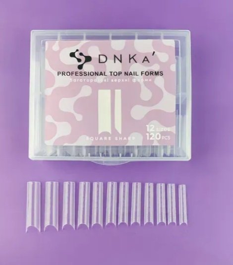 Top Nail Form Square Sharp DNKa, 120 pcs, Верхні форми (гострий квадрат)