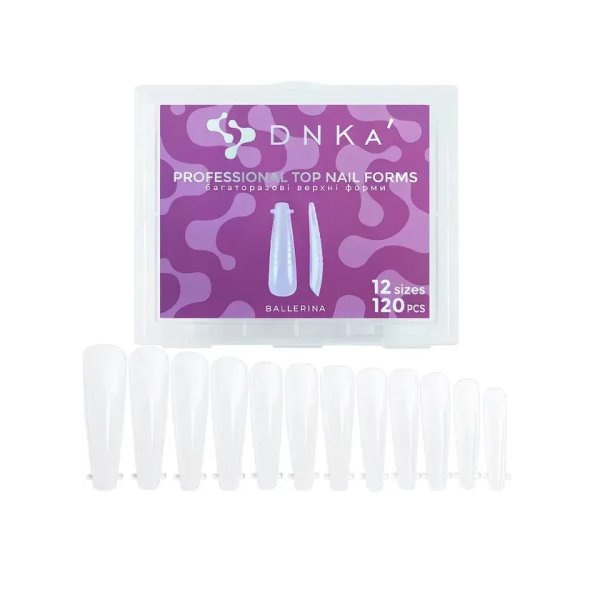 Top Nail Forms Ballerina DNKa, 120 pcs, Верхні форми