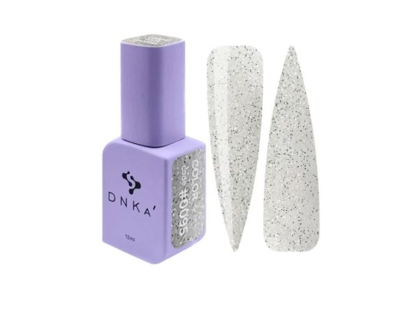 Гель лак DNKa, 12 ml Color #0095 - Напівпрозорий срібний з блискітками Гель лак