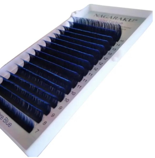 Вії Nagaraku Синій Ombre D MIX 7-15 (0.07)