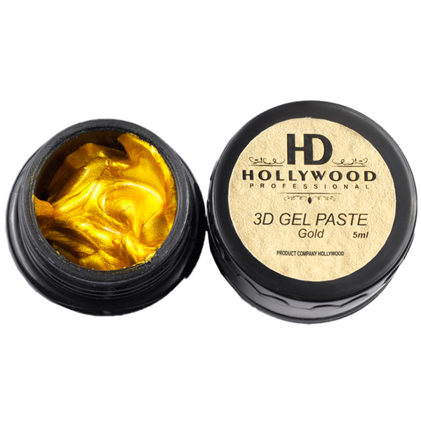 3d Паста Золото для дизайну HD Hollywood, купити в інтернет-магазині Beauty Home з доставкою