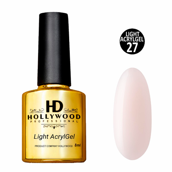 Рідкий акрил-гель Light Acrygel 27 HD Hollywood 8 мл, купити в інтернет-магазині Beauty Home з доставкою