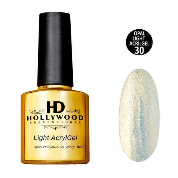 Рідкий акрил-гель Light Acrygel 30 HD Hollywood 8 мл, купити в інтернет-магазині Beauty Home з доставкою