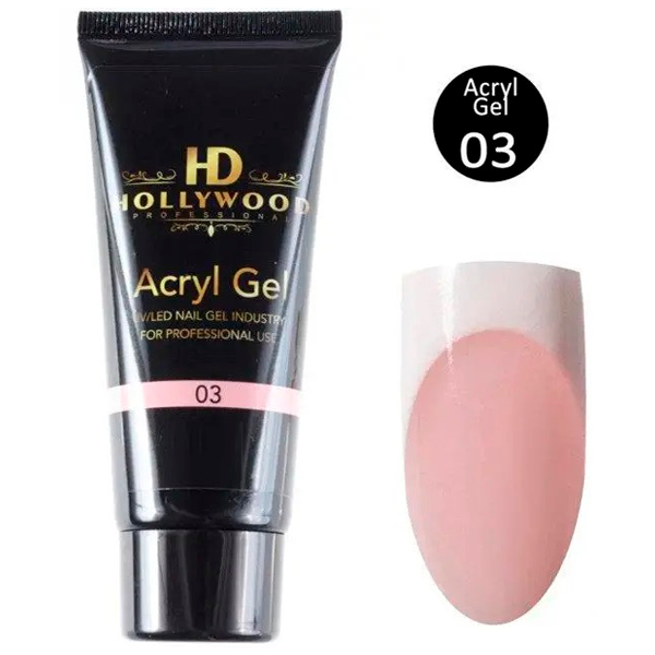 Акрил-гель HD Hollywood Acryl Gel 03 прозоро-рожевий нюдовий Акрил-гель HD Hollywood Acryl Gel 03 прозоро-рожевий нюдовий, купити в інтернет-магазині Beauty Home з доставкою