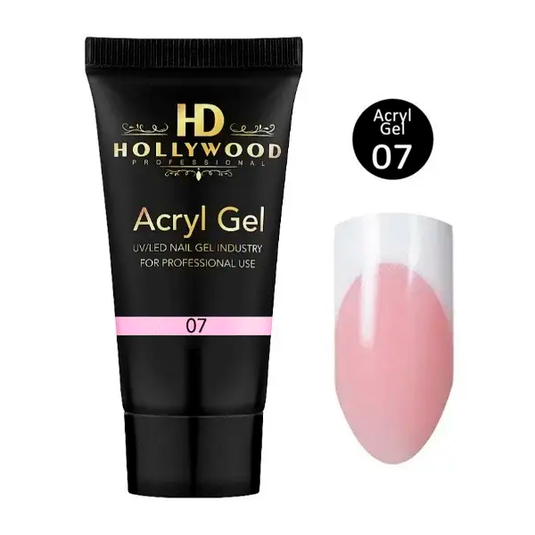 Акрил-гель для нігтів HD Hollywood Acryl Gel #07 яскраво-рожевий, купити в інтернет-магазині Beauty Home з доставкою