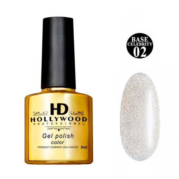 База HD Rubber base Celebrity № 02, 8 мл Світловідбиваюча, купити в інтернет-магазині Beauty Home з доставкою