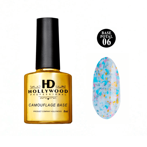 HD Hollywood каучукова база потал 06 Блакитний Potal 8 мл., купити в інтернет-магазині Beauty Home з доставкою