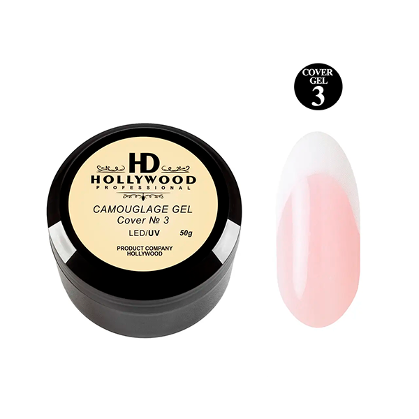 Гель камуфлюючий, Comouflage Led Gel Clear Cover #3 Hollywood, купити в інтернет-магазині Beauty Home з доставкою