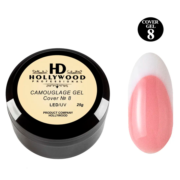 Гель камуфлюючий, Comouflage Led Gel Clear Cover #8 Hollywood, купити в інтернет-магазині Beauty Home з доставкою