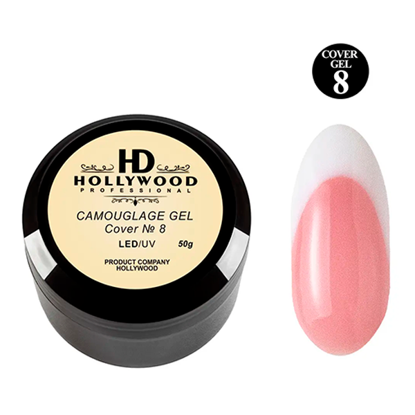 Гель камуфлюючий, Comouflage Led Gel Clear Cover #8 Hollywood, купити в інтернет-магазині Beauty Home з доставкою