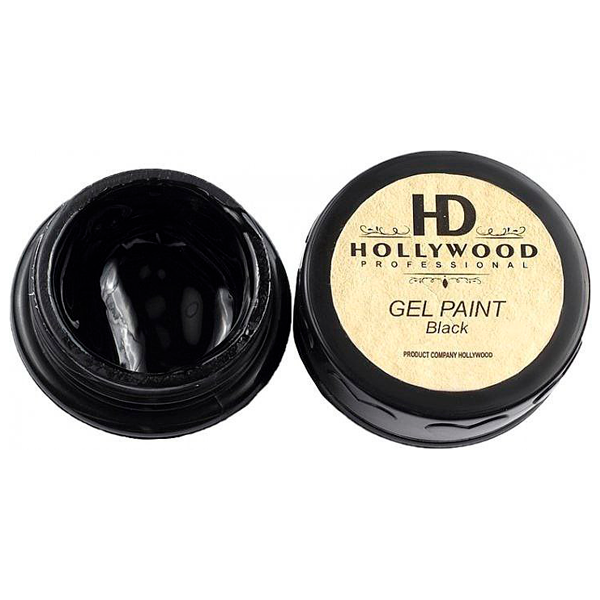 Гель-фарба Чорна HD Hollywood, купити в інтернет-магазині Beauty Home з доставкою