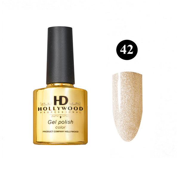 Гель-лак HD Hollywood № 42, золото-срібло, купити в інтернет-магазині Beauty Home з доставкою