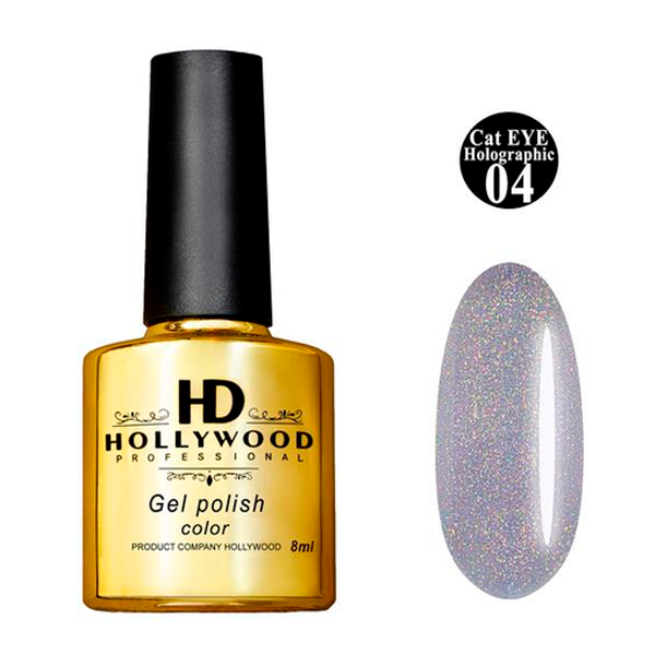Гель-лак HD Hollywood Котяче око Holographic 04 Гель-лак HD Hollywood Котяче око Holographic 04, купити в інтернет-магазині Beauty Home з доставкою