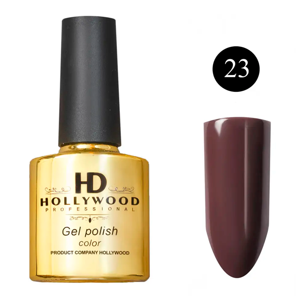Гель-лак 23 Коричневий шоколадний щільний HD Hollywood, купити в інтернет-магазині Beauty Home з доставкою