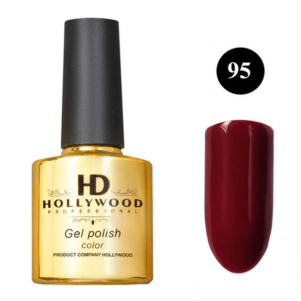 Гель-лак 95 Бордовий щільний HD Hollywood Гель-лак 95 Бордовий щільний HD Hollywood, купити в інтернет-магазині Beauty Home з доставкою