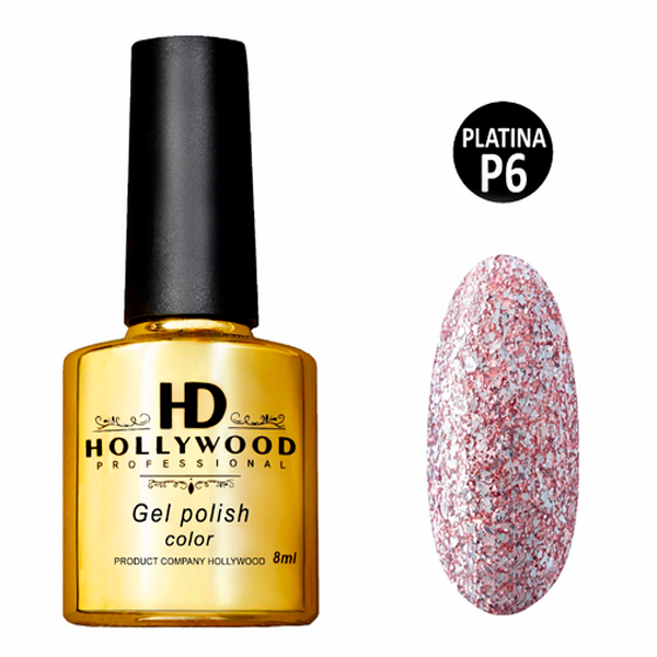 Гель-лак Платина П6 Рожевий HD Hollywood, купити в інтернет-магазині Beauty Home з доставкою