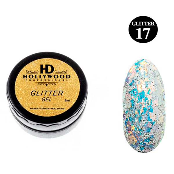 Гель-лак Хамелеон гліттер 17 HD Hollywood, купити в інтернет-магазині Beauty Home з доставкою