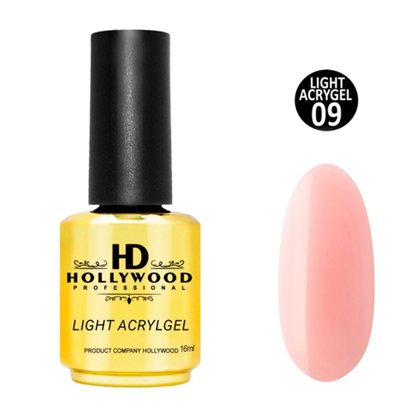 Рідкий акригель Light Acrygel 09 Пильно-рожевий HD Hollywood Рідкий акригель Light Acrygel 09 Пильно-рожевий HD Hollywood, купити в інтернет-магазині Beauty Home з доставкою