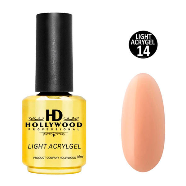 Рідкий акригель Light Acrygel 14 Ніжний лате HD Hollywood, купити в інтернет-магазині Beauty Home з доставкою