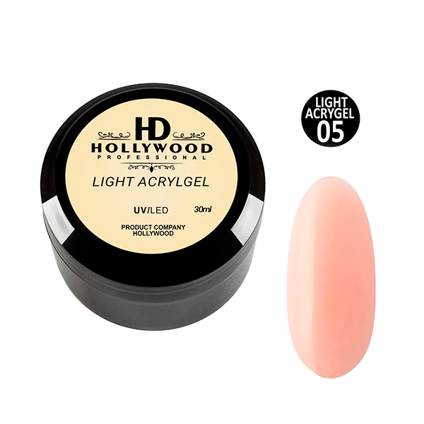 Рідкий акригель Light Acrygel 05 Ніжний персиково-бежевий HD Hollywood Рідкий акригель Light Acrygel 05 Ніжний персиково-бежевий HD Hollywood, купити в інтернет-магазині Beauty Home з доставкою