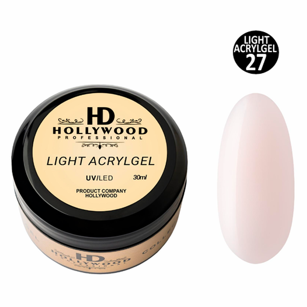 Рідкий акригель Light Acrygel 27 HD Hollywood, купити в інтернет-магазині Beauty Home з доставкою