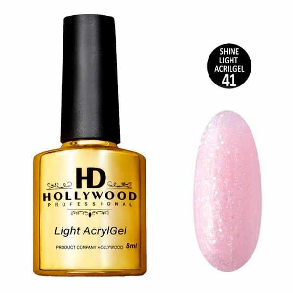Рідкий акригель Light Acrygel 41 HD Hollywood, купити в інтернет-магазині Beauty Home з доставкою