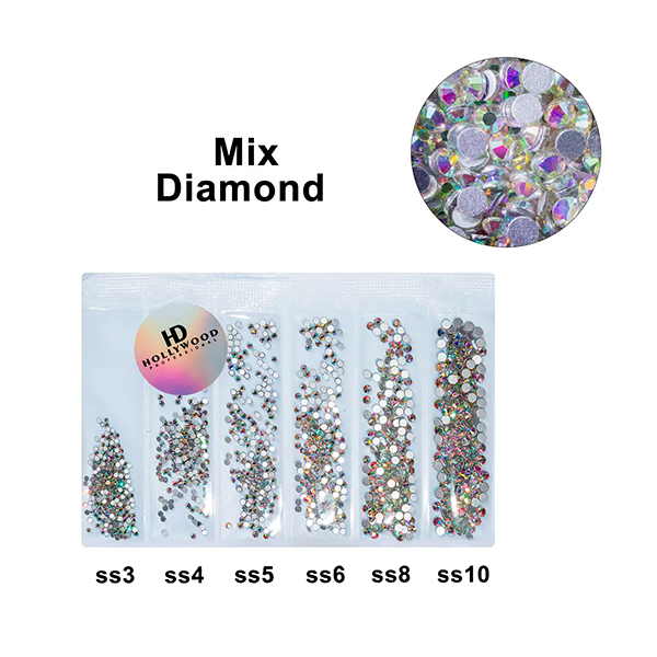 Стрази для нігтів HD Hollywood Mix Diamond Хамелеон, купити в інтернет-магазині Beauty Home з доставкою