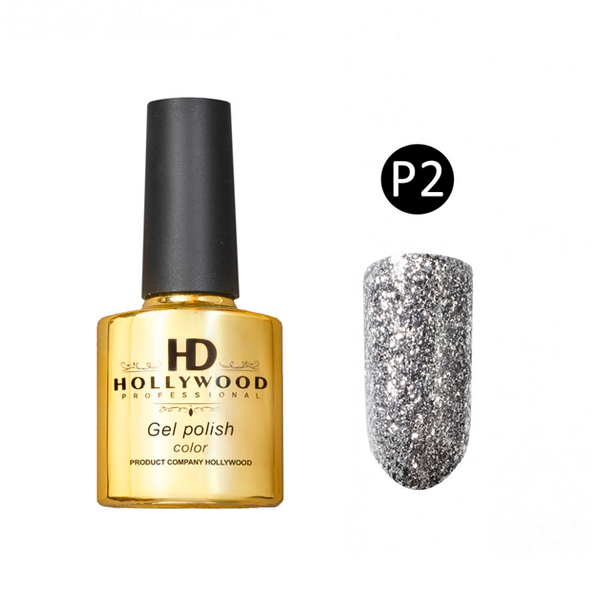 Гель-лак HD Hollywood П2 Серебро, 8 мл., купити в інтернет-магазині Beauty Home з доставкою