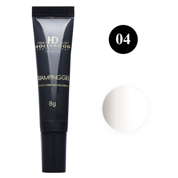 Гель-фарба для стемпінгу Біла 04 HD Hollywood, купити в інтернет-магазині Beauty Home з доставкою