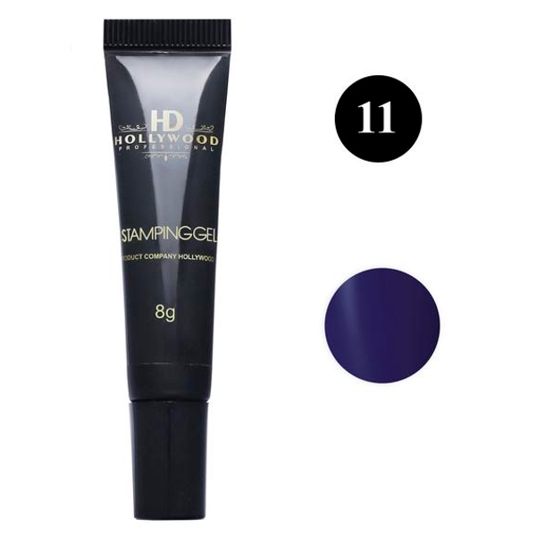 Гель-фарба для стемпінгу Темно-синій 11 HD Hollywood, купити в інтернет-магазині Beauty Home з доставкою