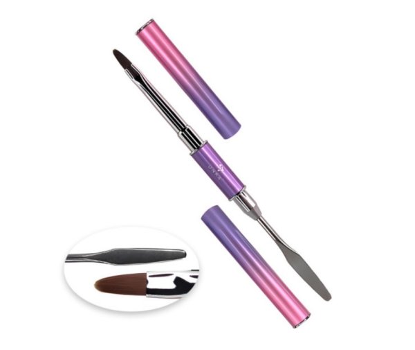 Пензлик двосторонній для полігелю зі шпателем